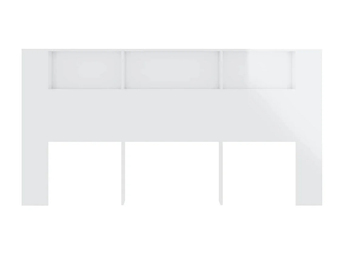 Mobile testiera Bianco lucido 200x18,5x104,5 cm