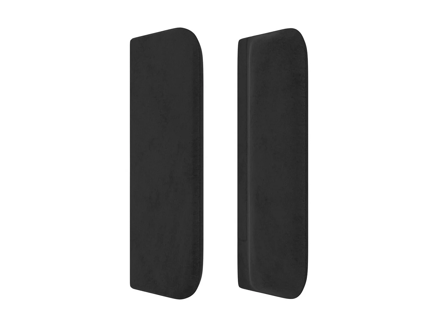 Tête de lit avec oreilles Noir 163x16x78/88 cm Velours