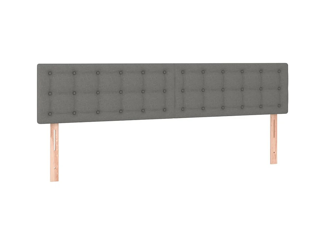 Têtes de lit 2 pcs Gris foncé 100x5x78/88 cm Tissu