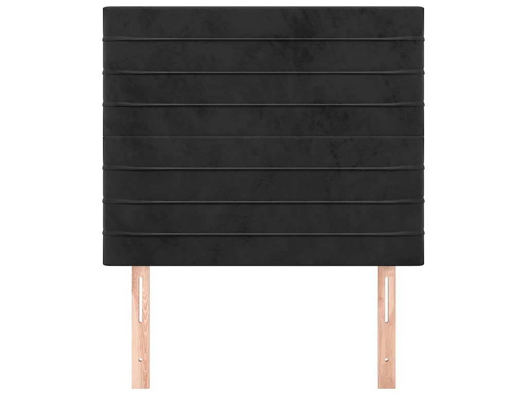 Cabeceiras 2 pcs Preto 100x5x78/88 cm Veludo