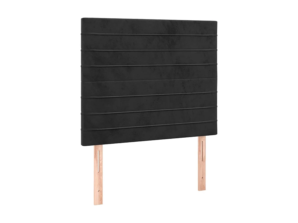 Testiere 2 pz Nero 100x5x78/88 cm Velluto