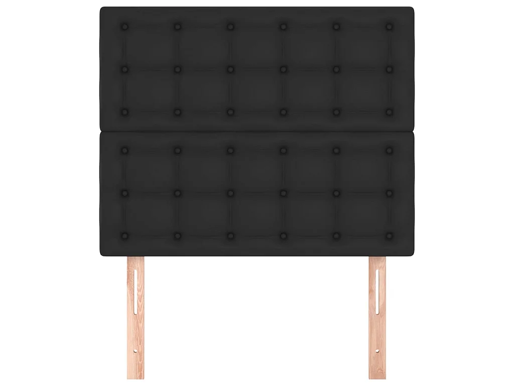 Cabeceiras 2 pcs preto 80x5x78/88 cm couro sintético