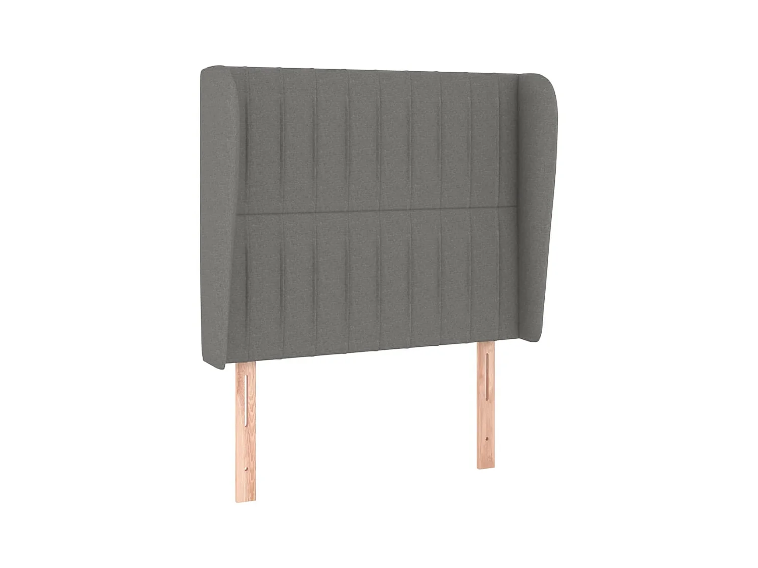 Tête de lit avec oreilles Gris foncé 93x23x118/128 cm Tissu