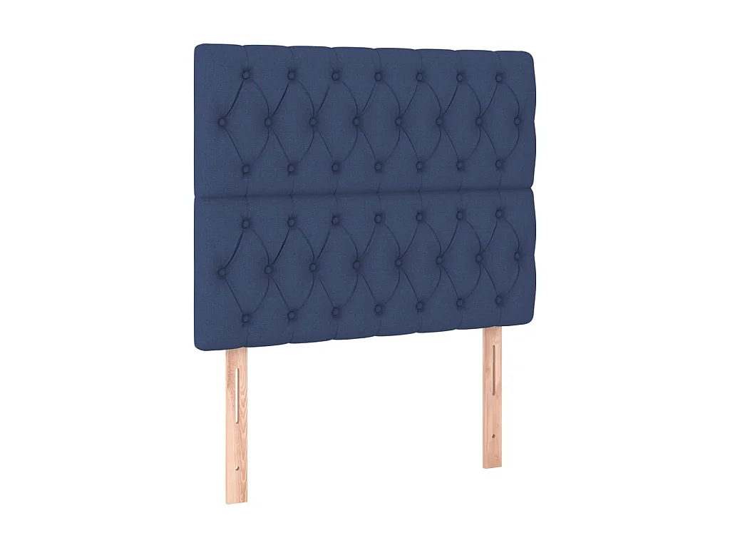Têtes de lit 2 pcs Bleu 100x7x78/88 cm Tissu