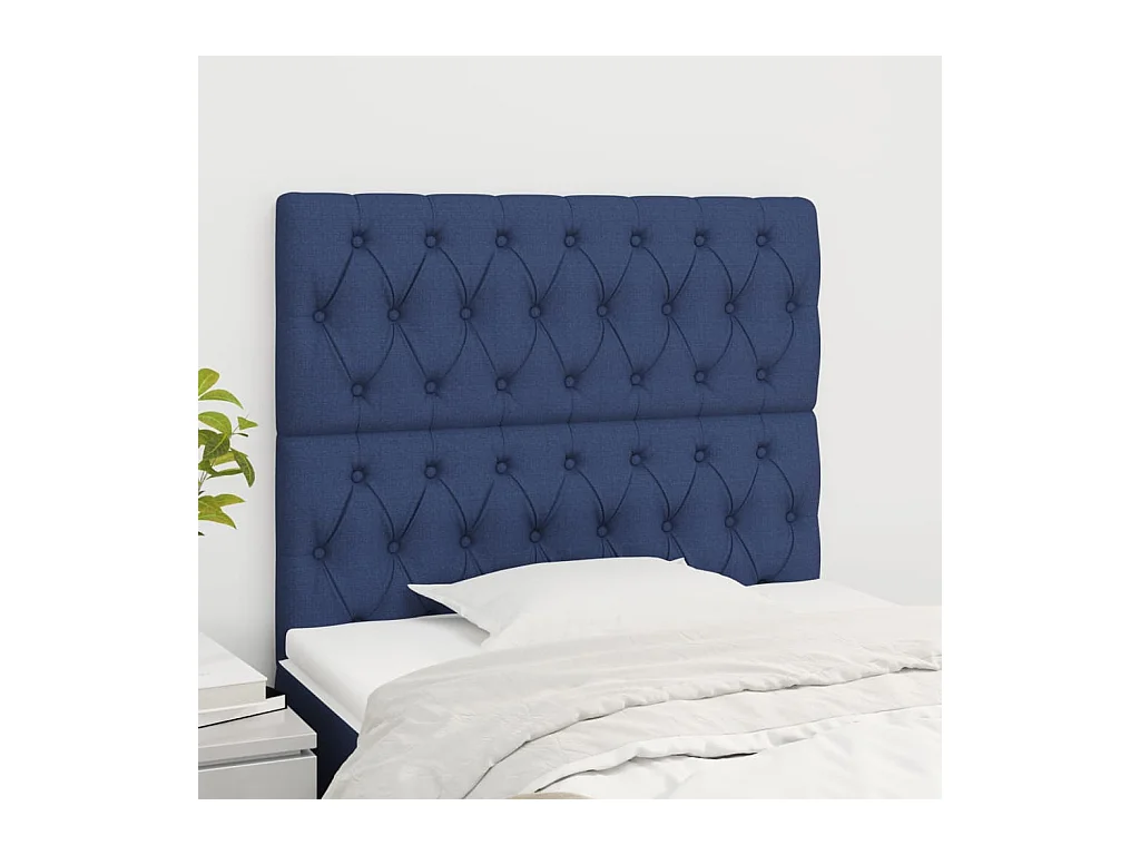 Testiere 2 pz Blu 100x7x78/88 cm Tessuto