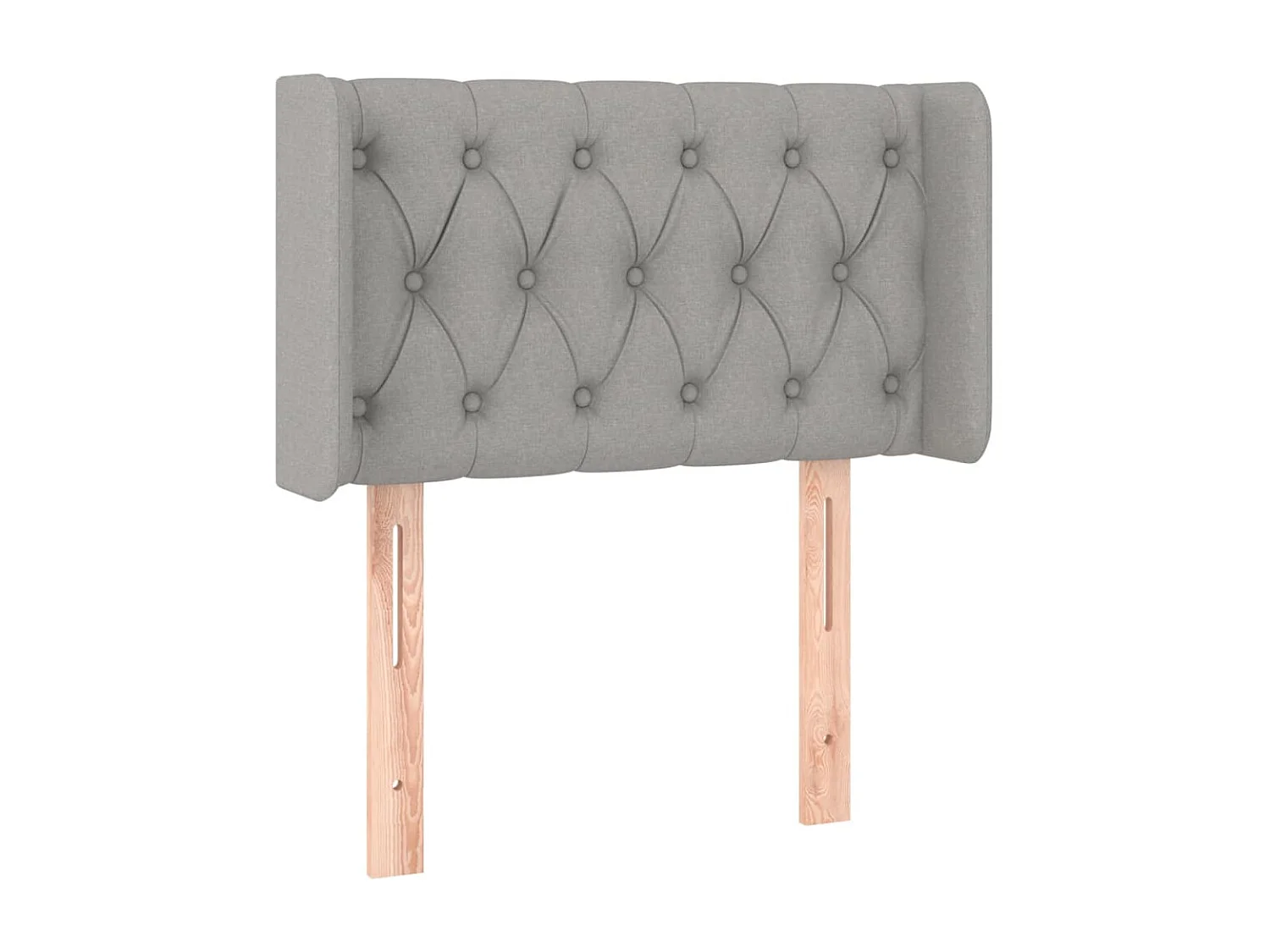 LED-hoofdbord Lichtgrijs 83x16x78/88 cm Stof