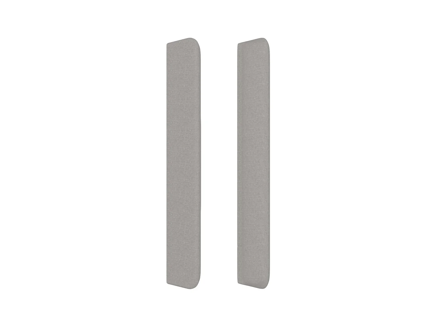Testiera con orecchie Grigio chiaro 203x16x118/128 cm Tessuto