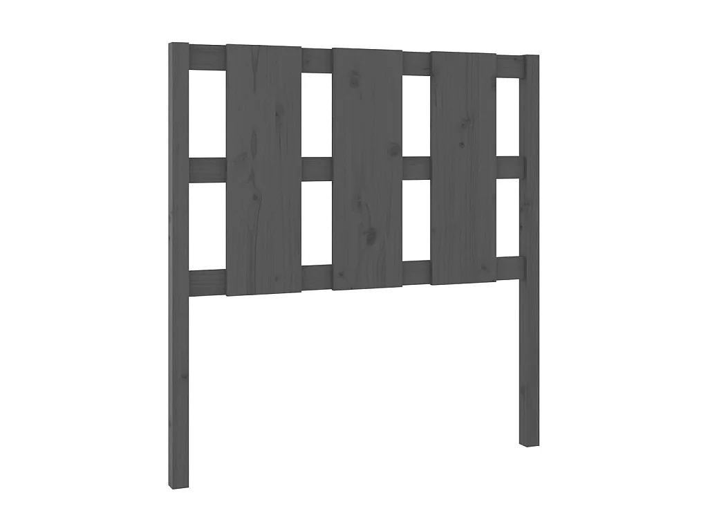 Testiera grigia 95,5x4x100 cm Legno di pino massiccio
