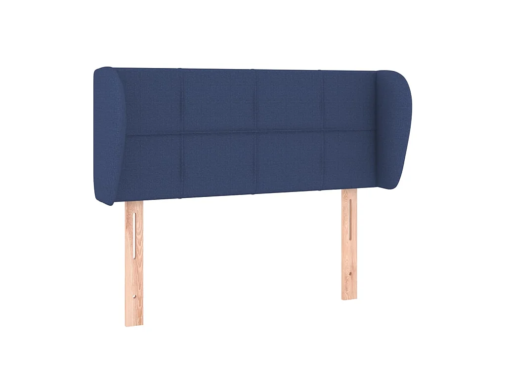 Tête de lit avec oreilles Bleu 93x23x78/88 cm Tissu