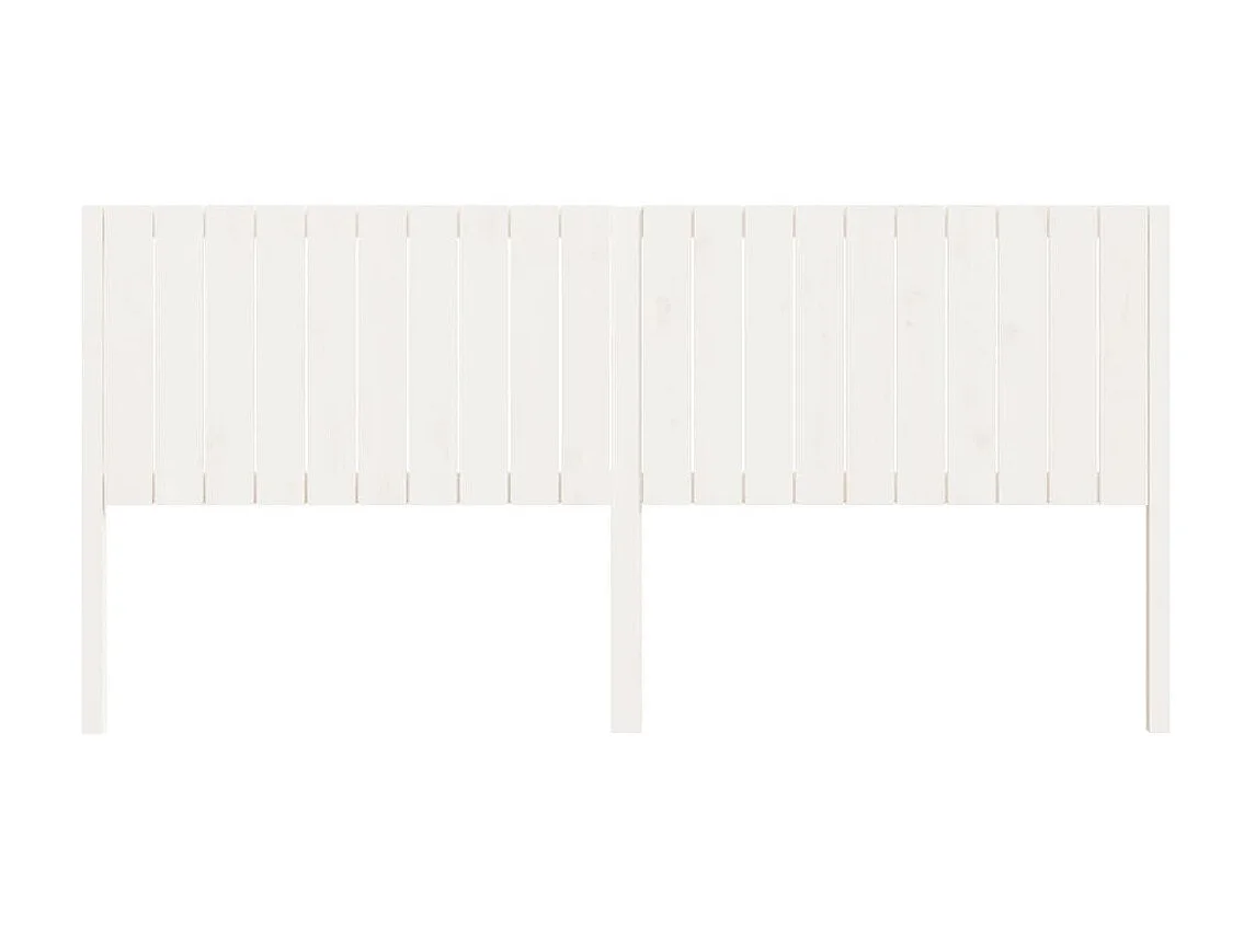 Testiera Bianca 205,5x4x100 cm Legno di pino massiccio