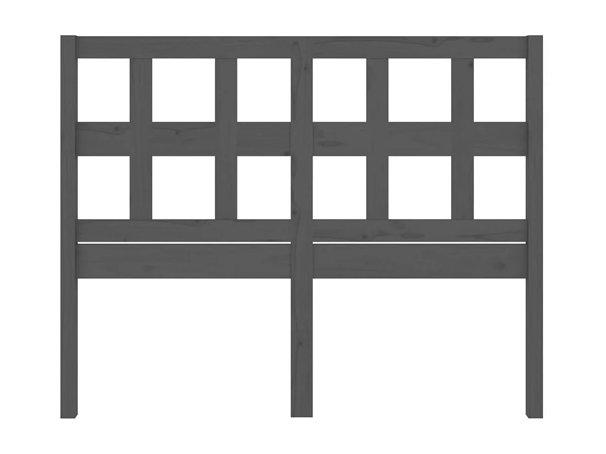 Tête de lit Gris 205,5x4x100 cm Bois massif de pin