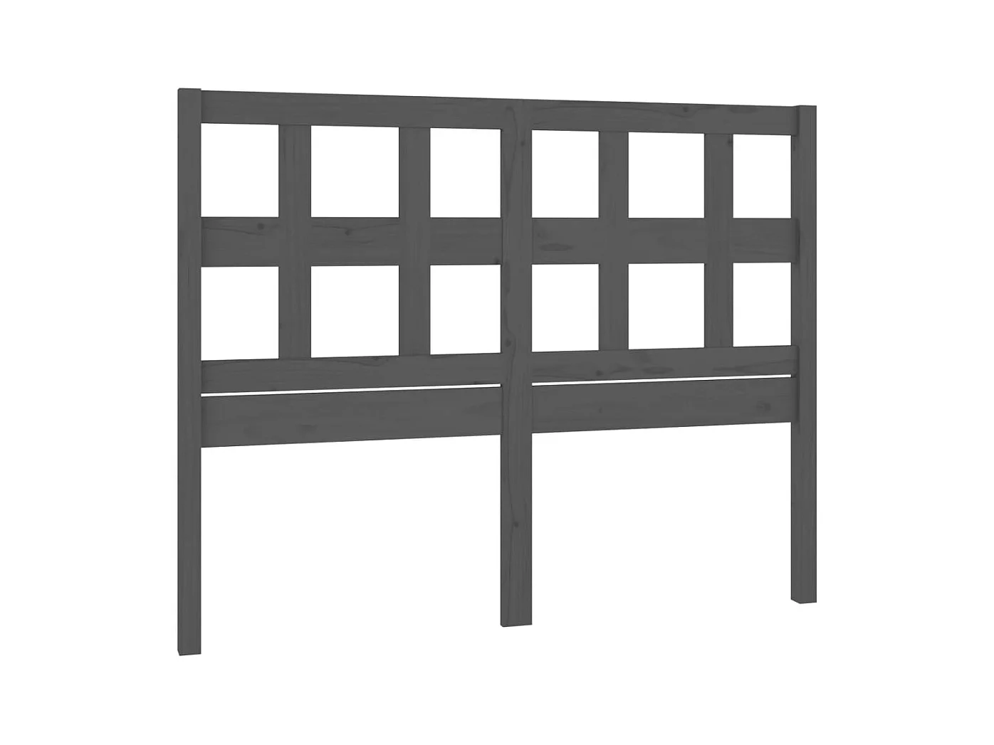 Tête de lit Gris 205,5x4x100 cm Bois massif de pin