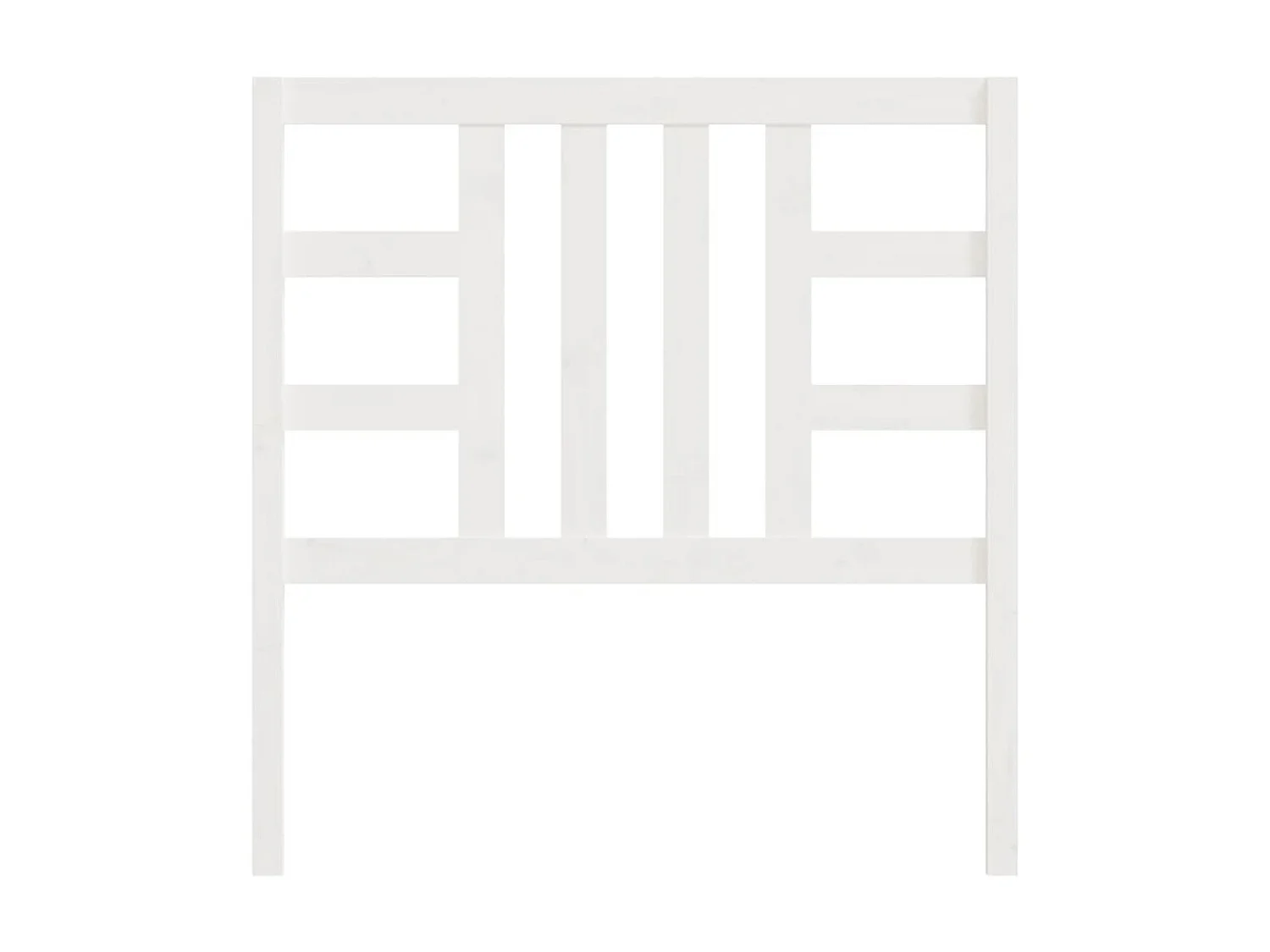 Cabeceira Branca 96x4x100 cm Madeira maciça de pinho