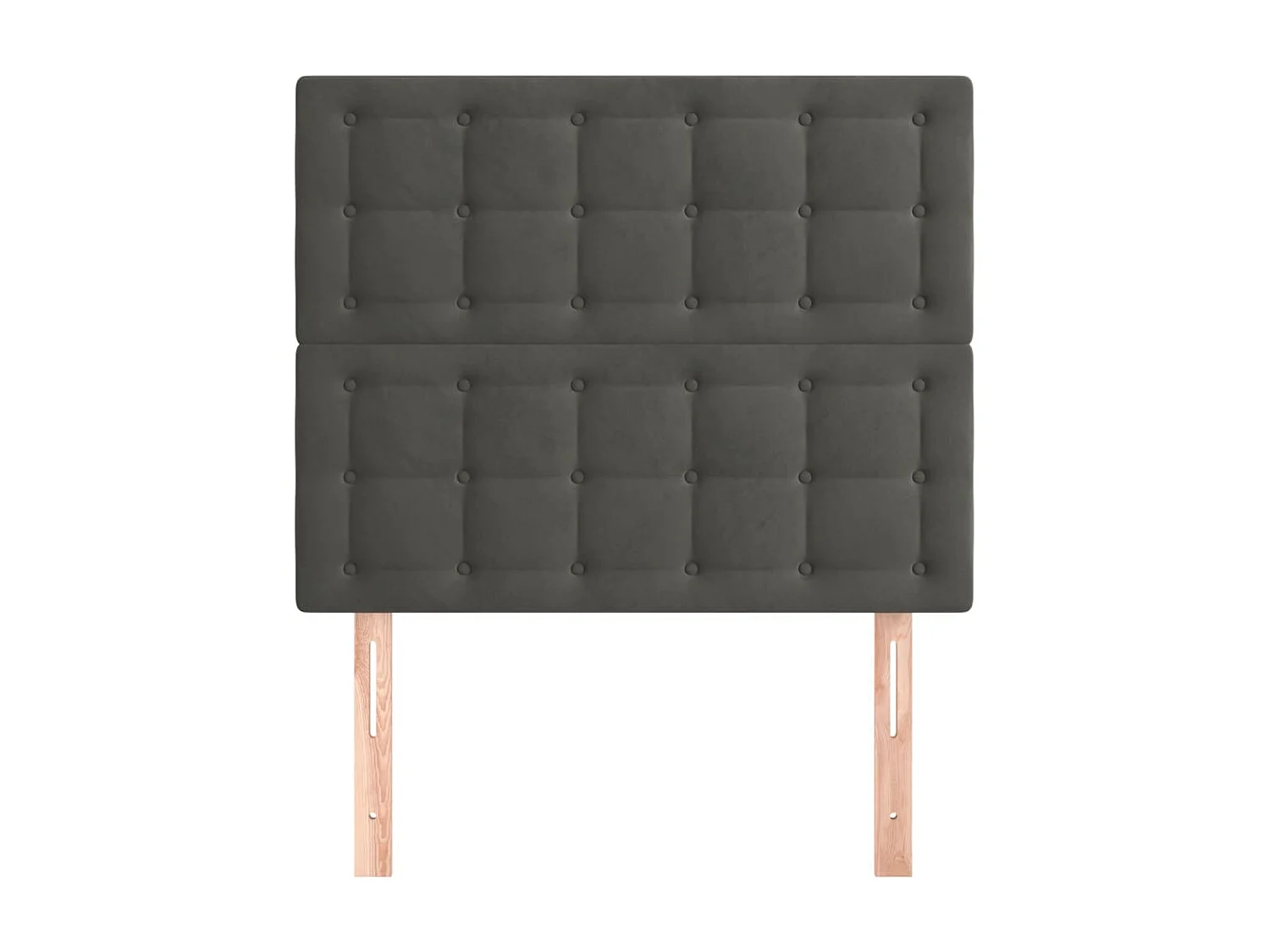 Cabeceiras 2 peças cinza escuro 100x5x78/88 cm veludo