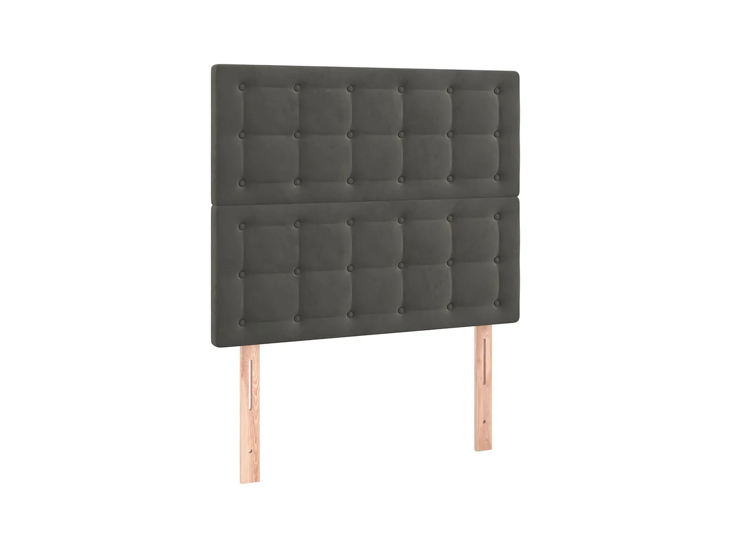 Têtes de lit 2 pcs Gris foncé 100x5x78/88 cm Velours