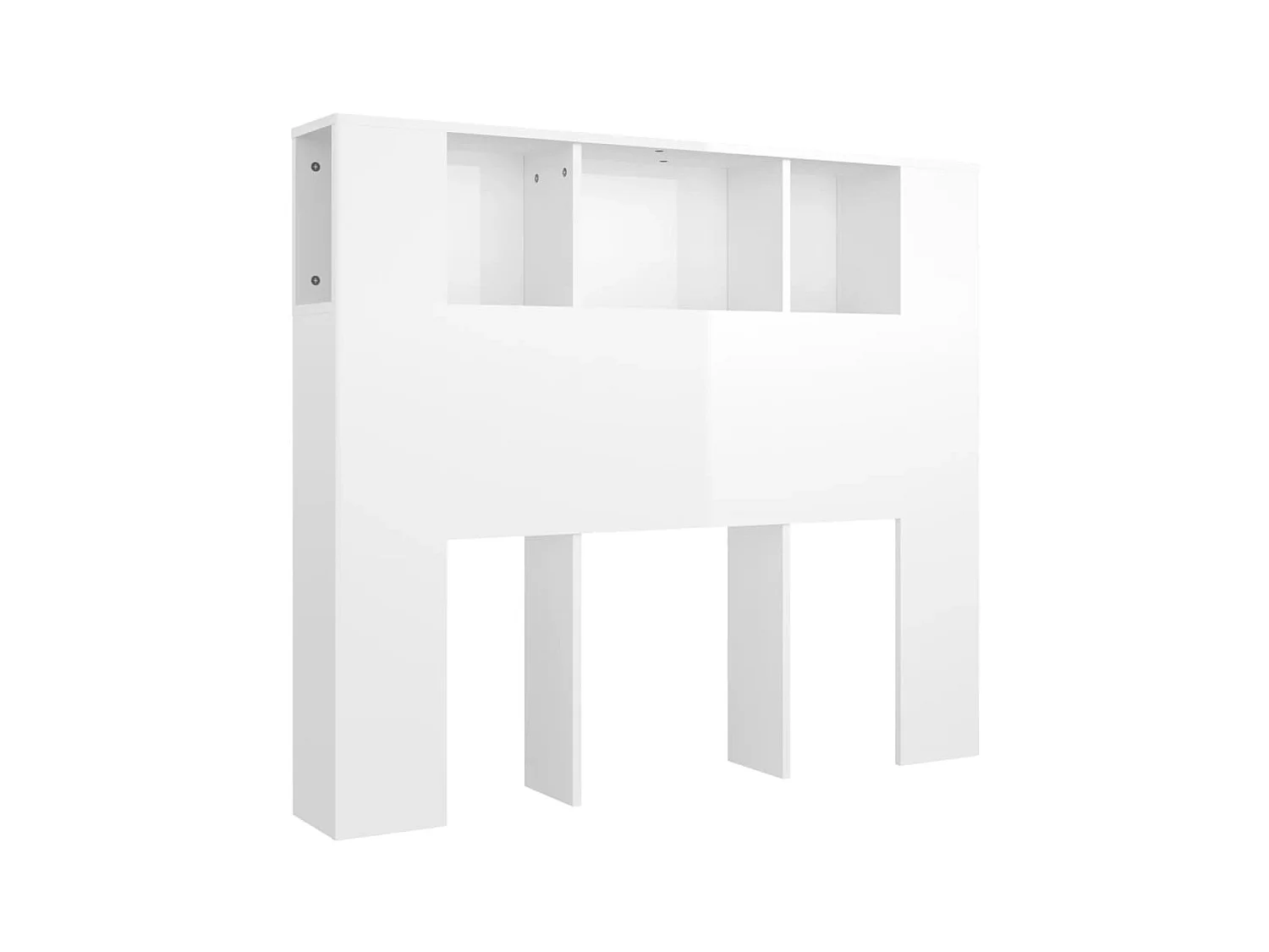 Armoire de tête de lit Blanc brillant 120x18,5x104,5 cm