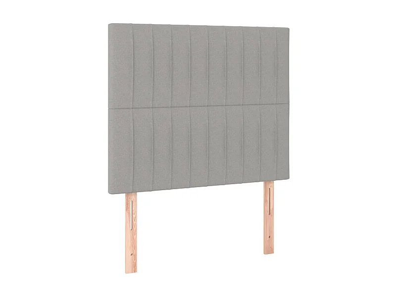 Cabeceros 2 uds Gris claro 100x5x78/88 cm Tela