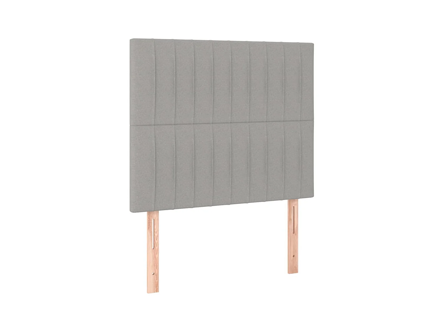 Hoofdborden 2 stuks Lichtgrijs 100x5x78/88 cm Stof