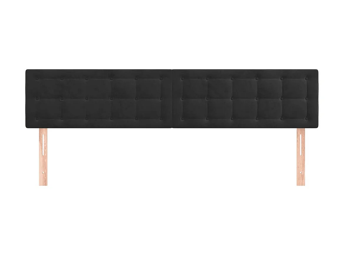 Têtes de lit 2 pcs Noir 80x5x78/88 cm Velours