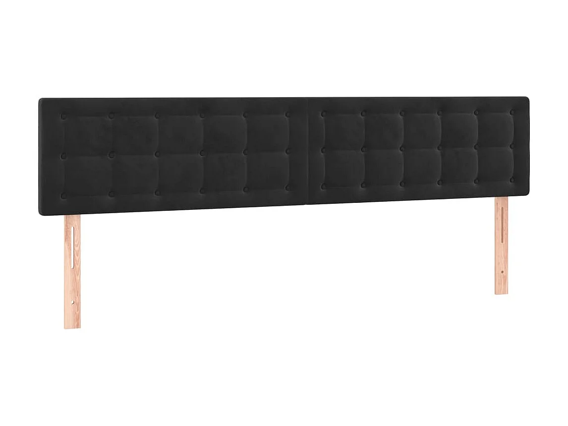 Têtes de lit 2 pcs Noir 80x5x78/88 cm Velours