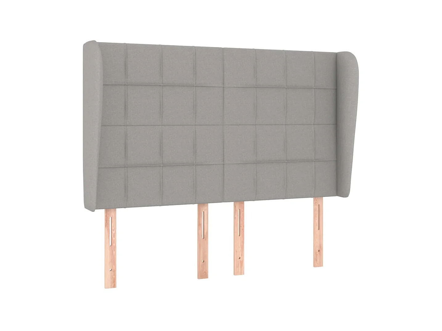 Tête de lit avec oreilles Gris clair 147x23x118/128 cm Tissu