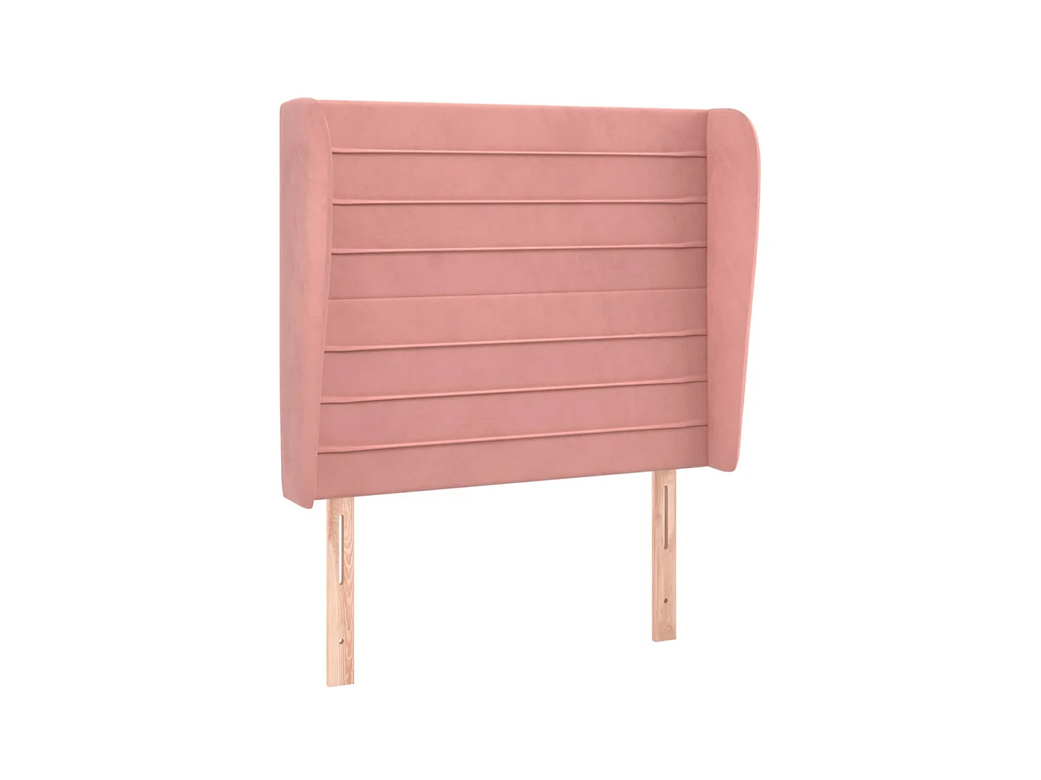 Tête de lit avec oreilles Rose 93x23x118/128 cm Velours