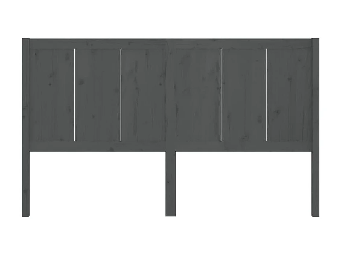 Tête de lit Gris 125,5x4x100 cm Bois massif de pin