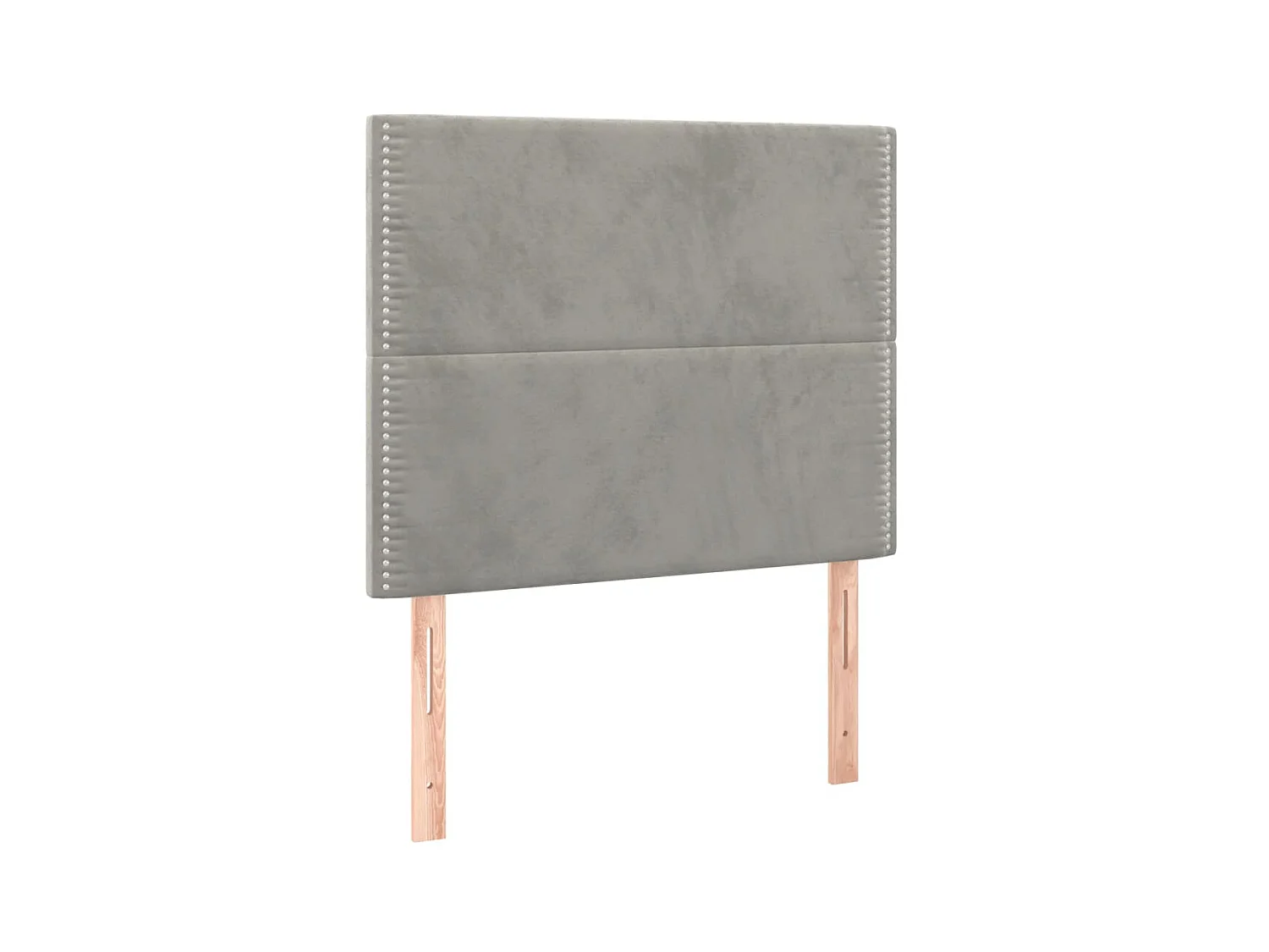Têtes de lit 2 pcs Gris clair 90x5x78/88 cm Velours