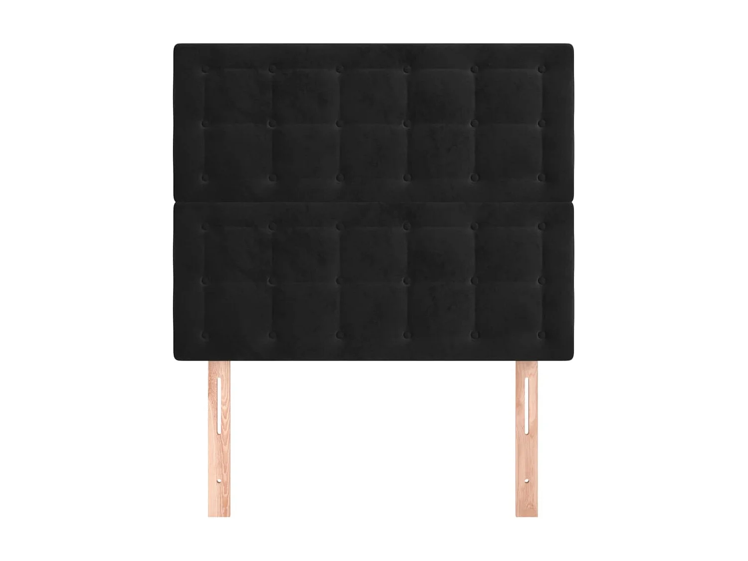 Têtes de lit 2 pcs Noir 100x5x78/88 cm Velours