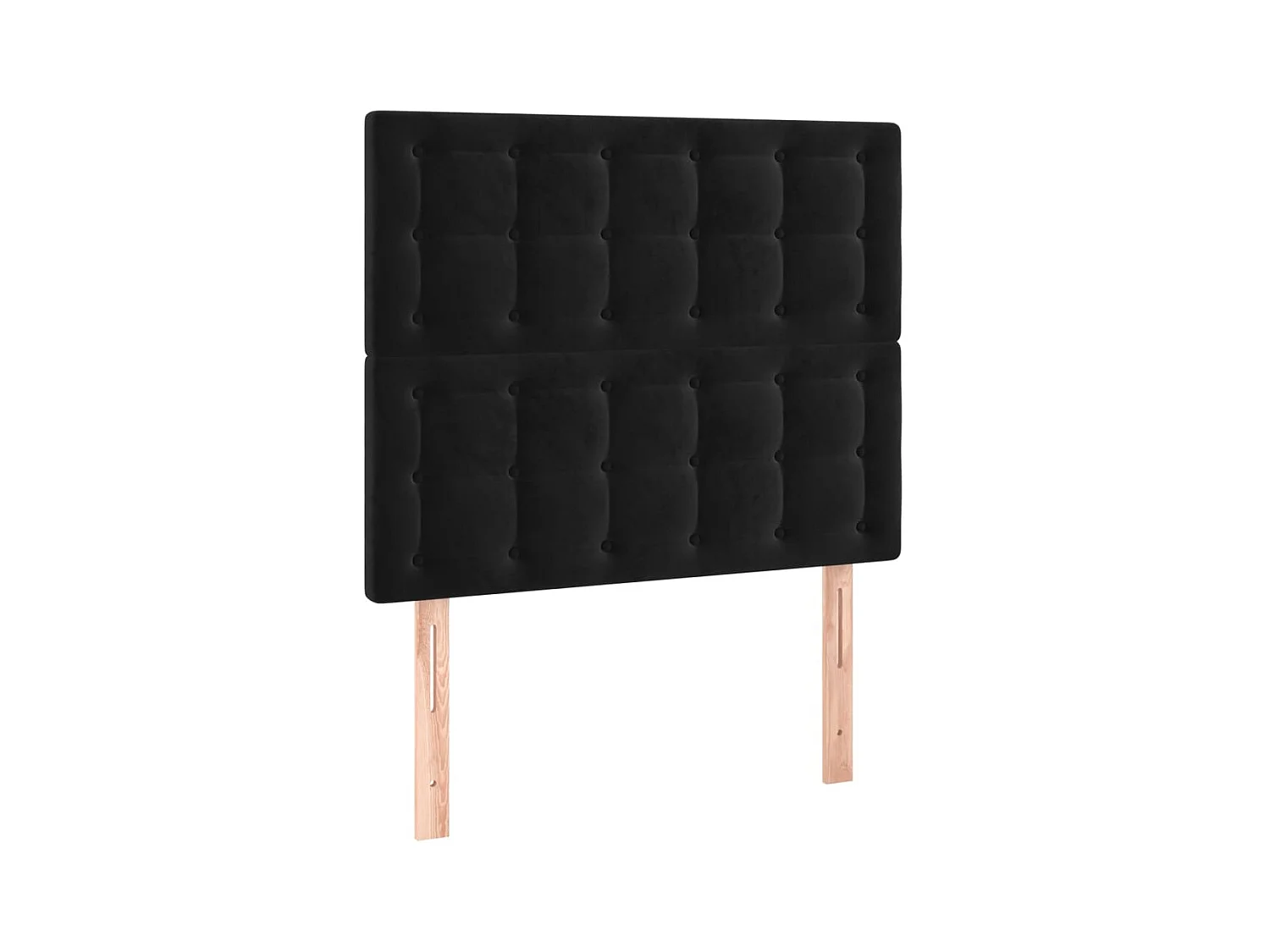 Têtes de lit 2 pcs Noir 100x5x78/88 cm Velours