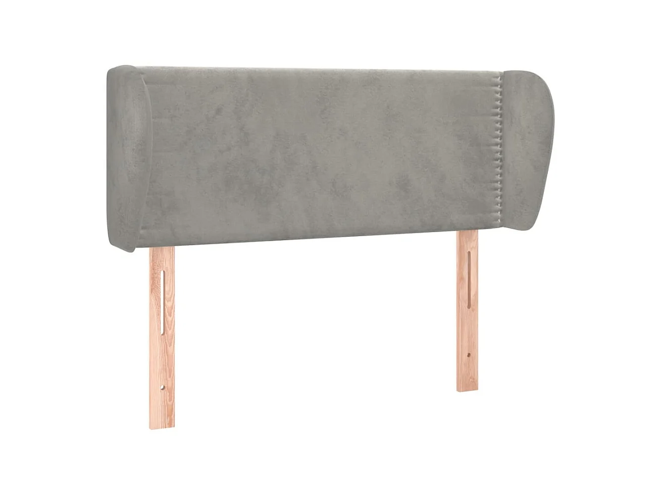 Tête de lit avec oreilles Gris clair 93x23x78/88 cm Velours