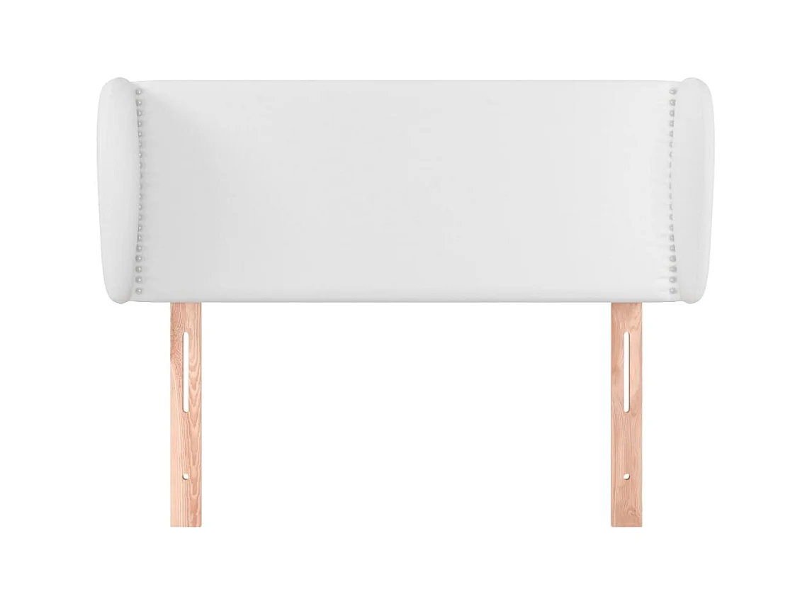 Tête de lit avec oreilles Blanc 83x23x78/88 cm Similicuir
