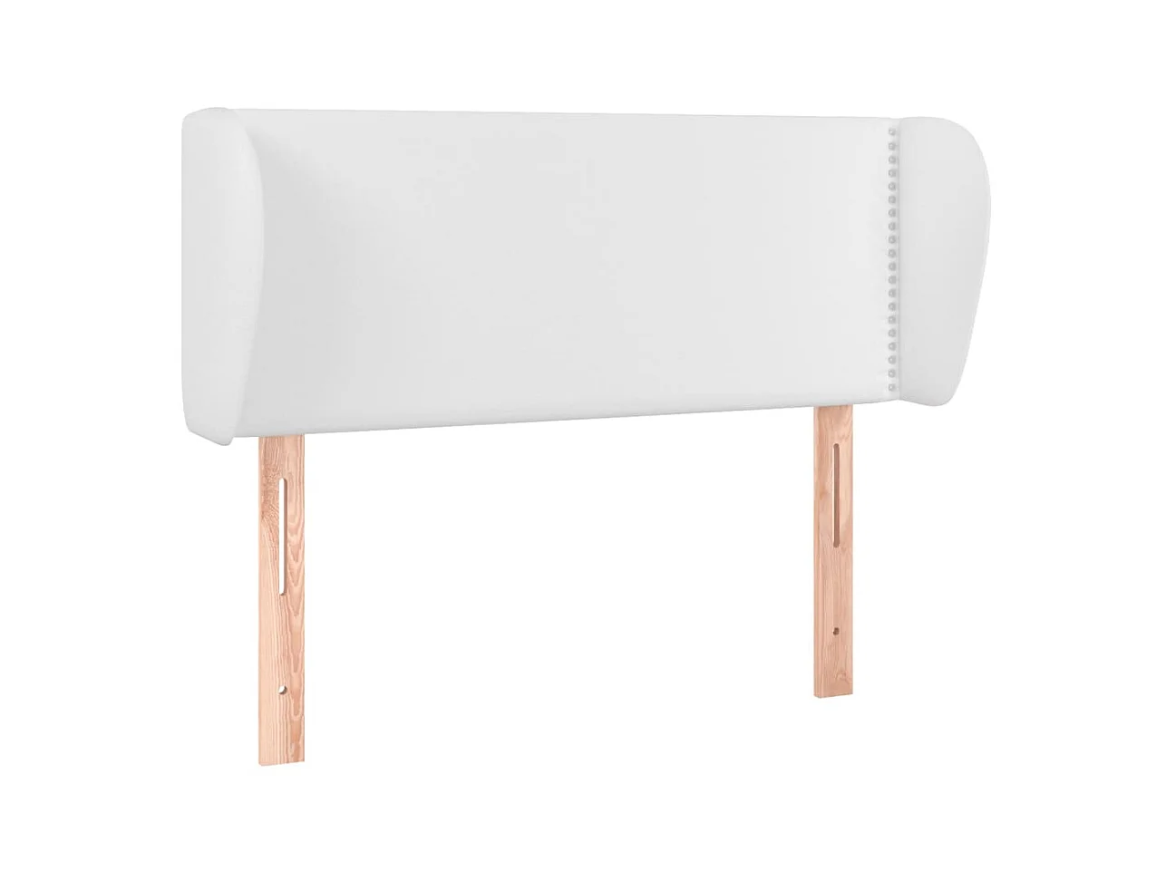 Tête de lit avec oreilles Blanc 83x23x78/88 cm Similicuir