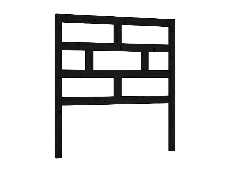 Tête de lit Noir 81x4x100 cm Bois massif de pin