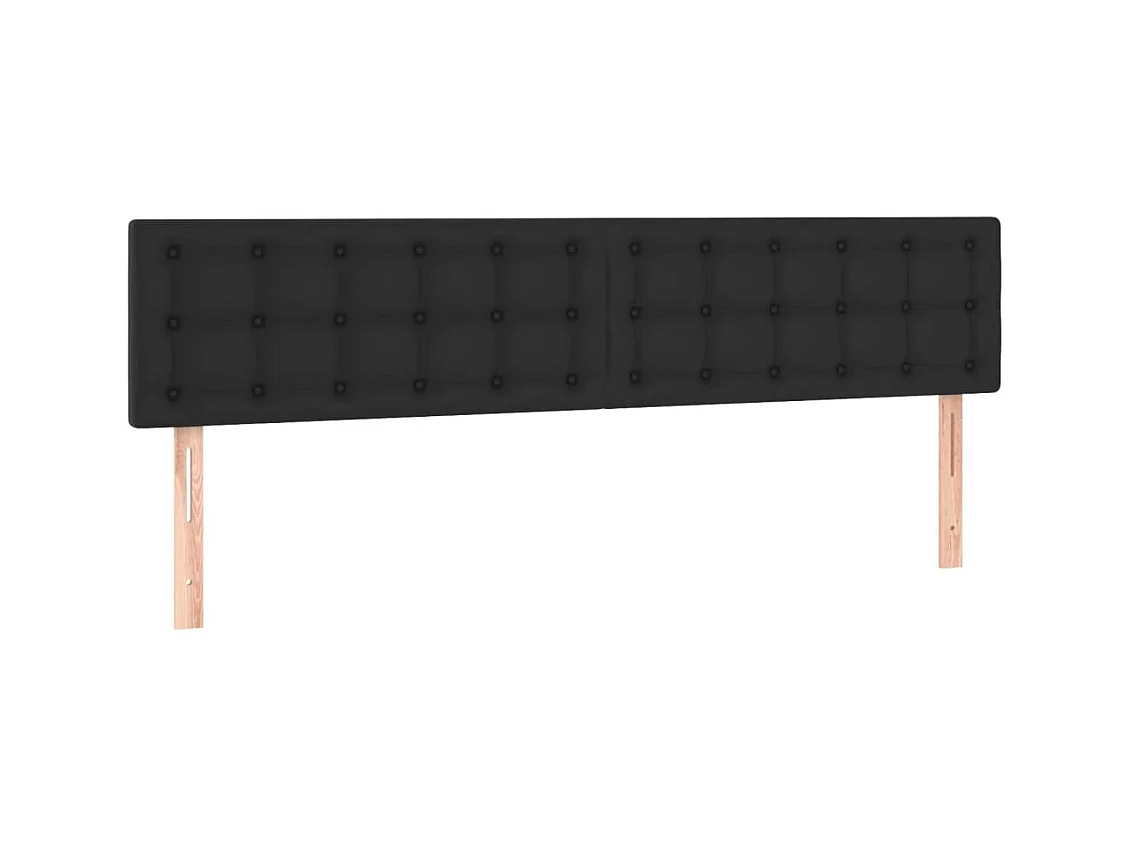 Têtes de lit 2 pcs Noir 100x5x78/88 cm Similicuir