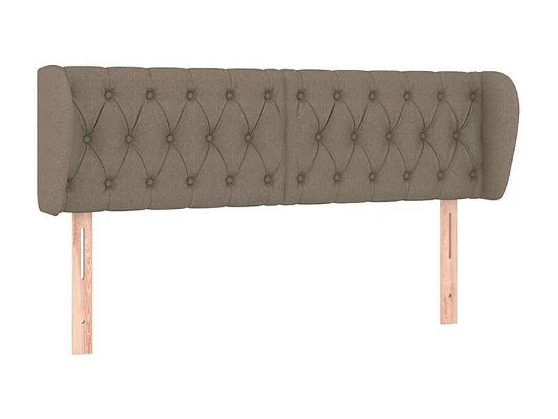 Hoofdbord met oren Taupe 163x23x78/88 cm Stof