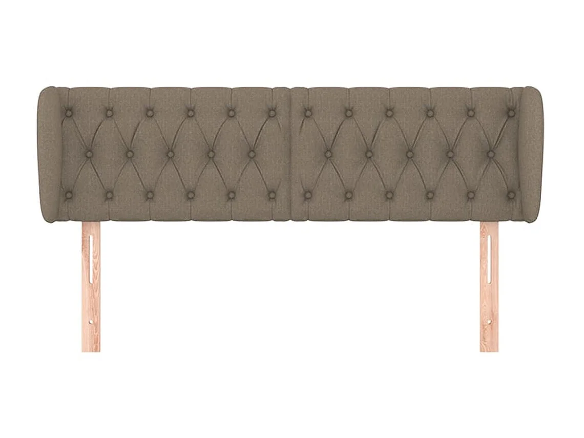 Tête de lit avec oreilles Taupe 163x23x78/88 cm Tissu
