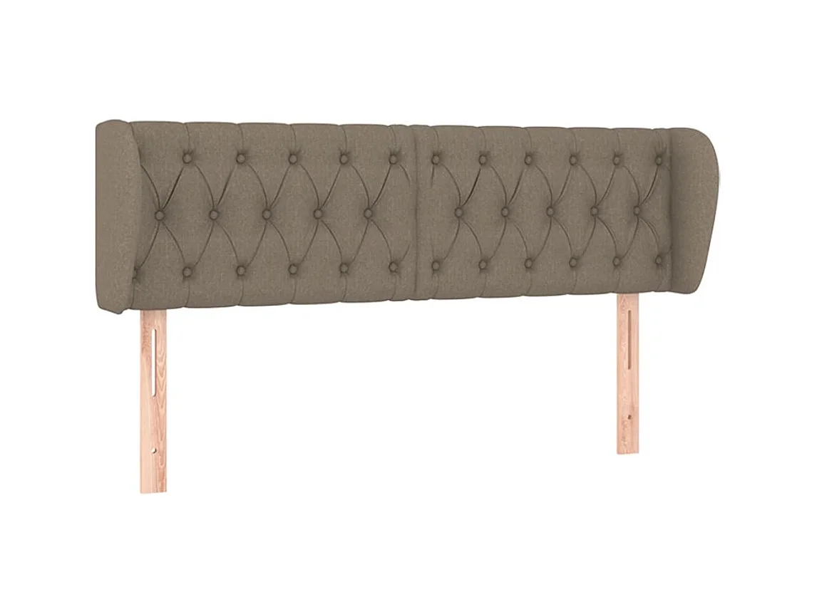 Tête de lit avec oreilles Taupe 163x23x78/88 cm Tissu