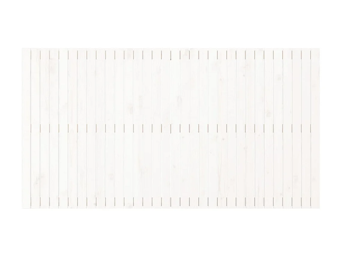 Cabecero de pared Blanco 204x3x110 cm Madera maciza de pino