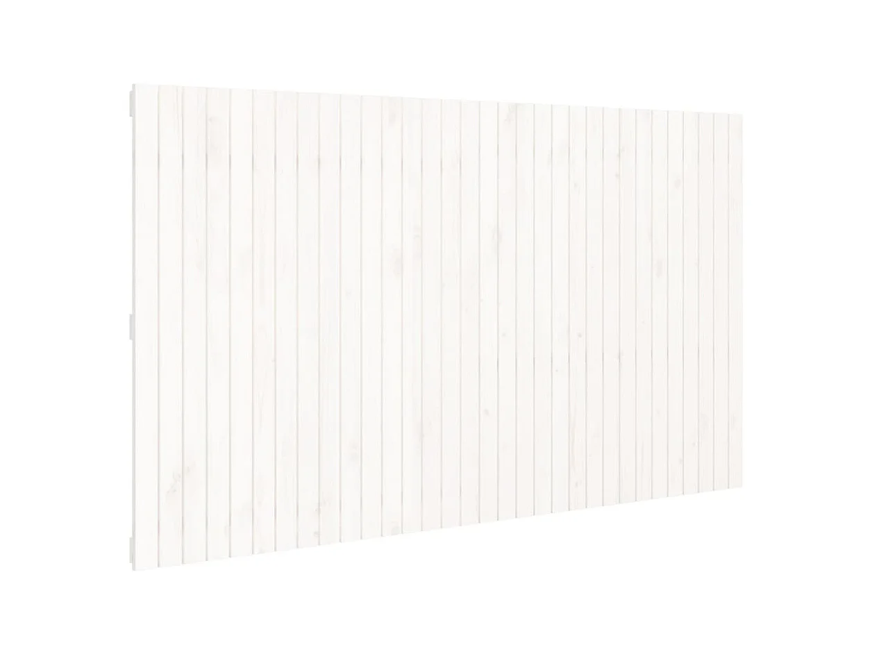 Testiera a muro Bianco 204x3x110 cm Legno di pino massiccio