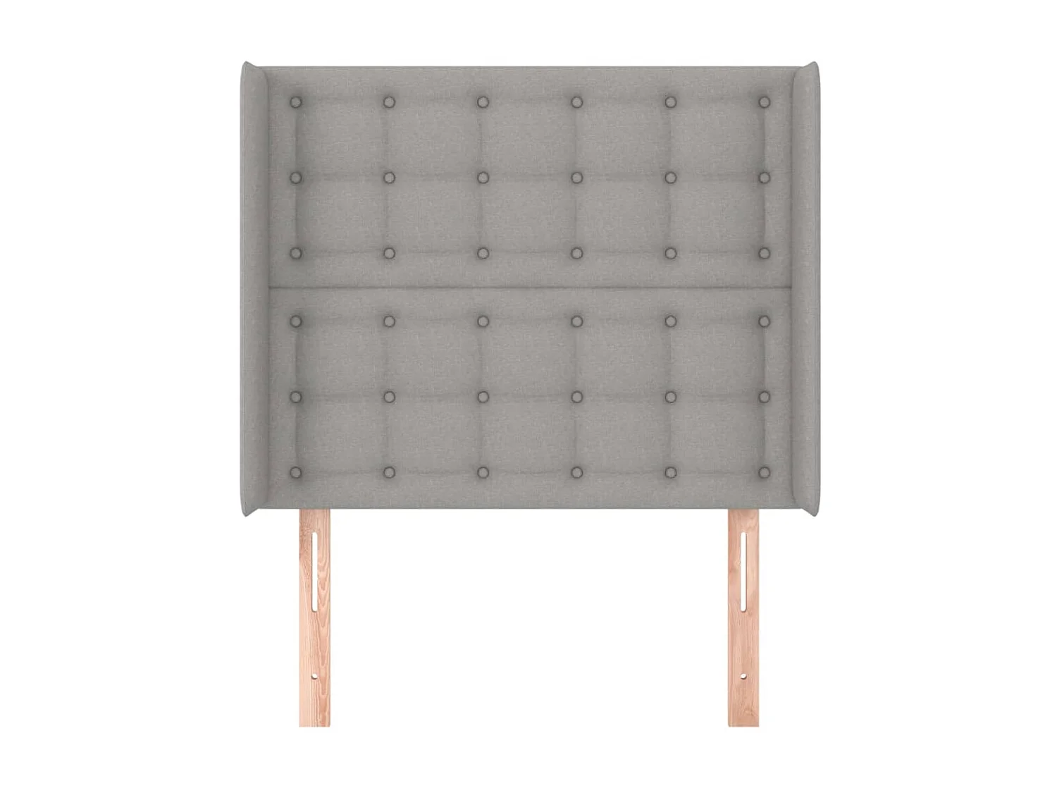 Tête de lit avec oreilles Gris clair 83x16x118/128 cm Tissu