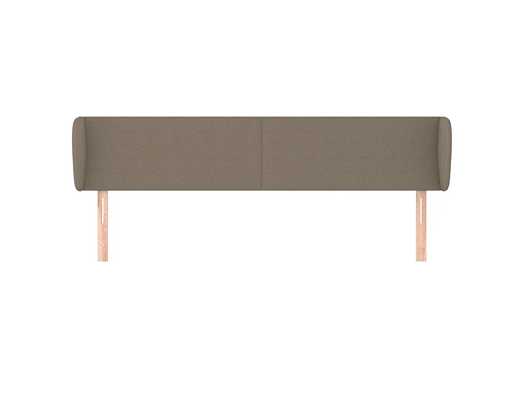Tête de lit avec oreilles Taupe 163x23x78/88 cm Tissu