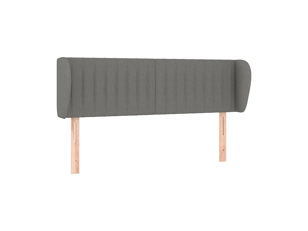 Testiera con orecchie Grigio scuro 147x23x78/88 cm Tessuto