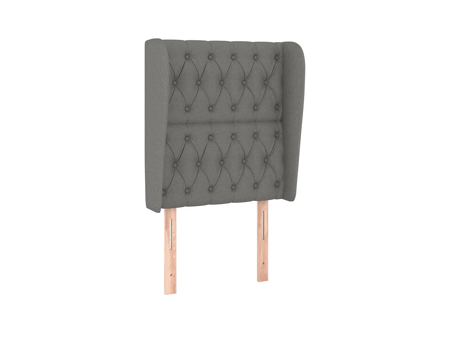 Tête de lit avec oreilles Gris foncé 83x23x118/128 cm Tissu