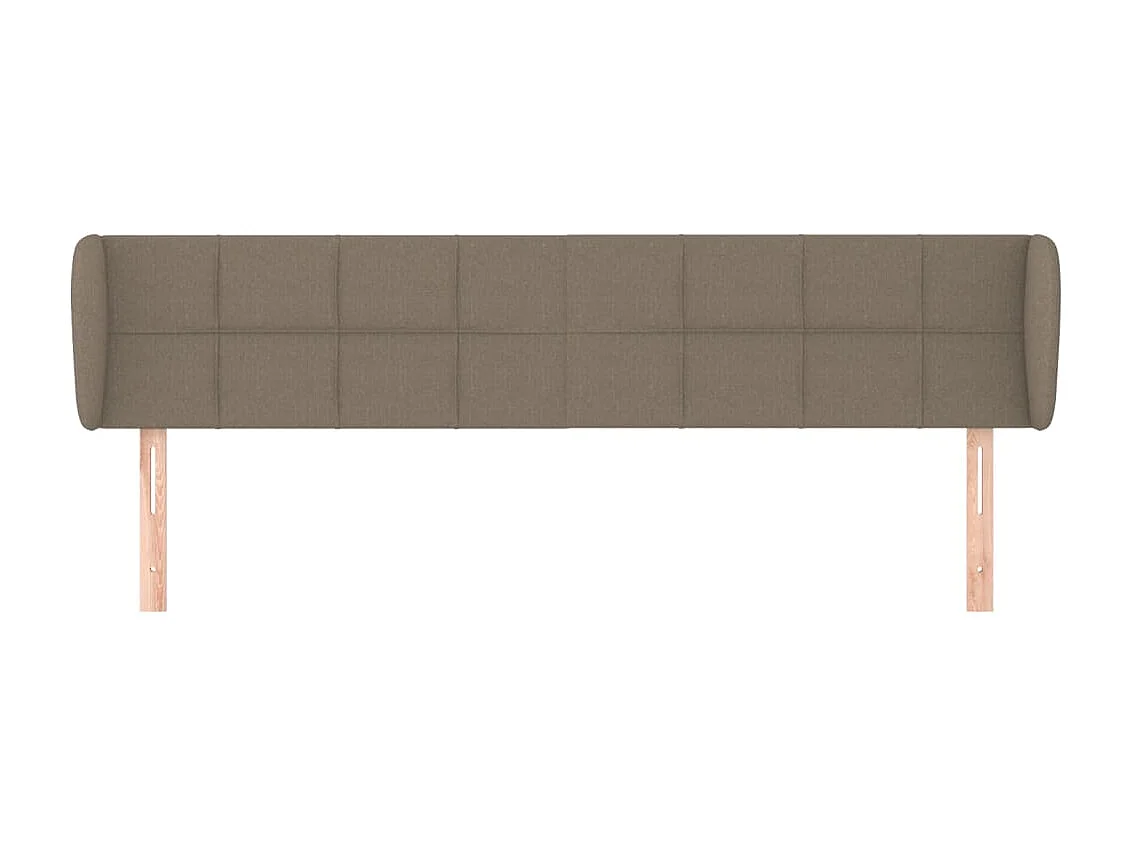 Hoofdbord met oren Taupe 203x23x78/88 cm Stof