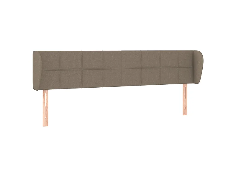 Tête de lit avec oreilles Taupe 203x23x78/88 cm Tissu