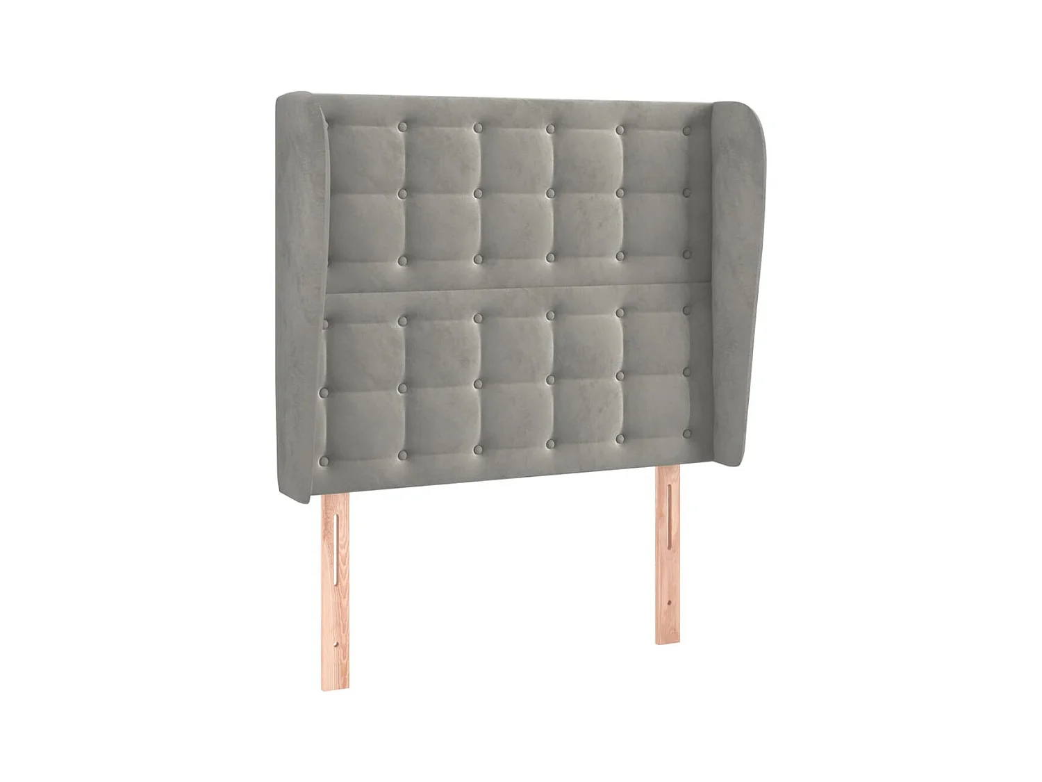 Tête de lit avec oreilles Gris clair 93x23x118/128 cm Velours
