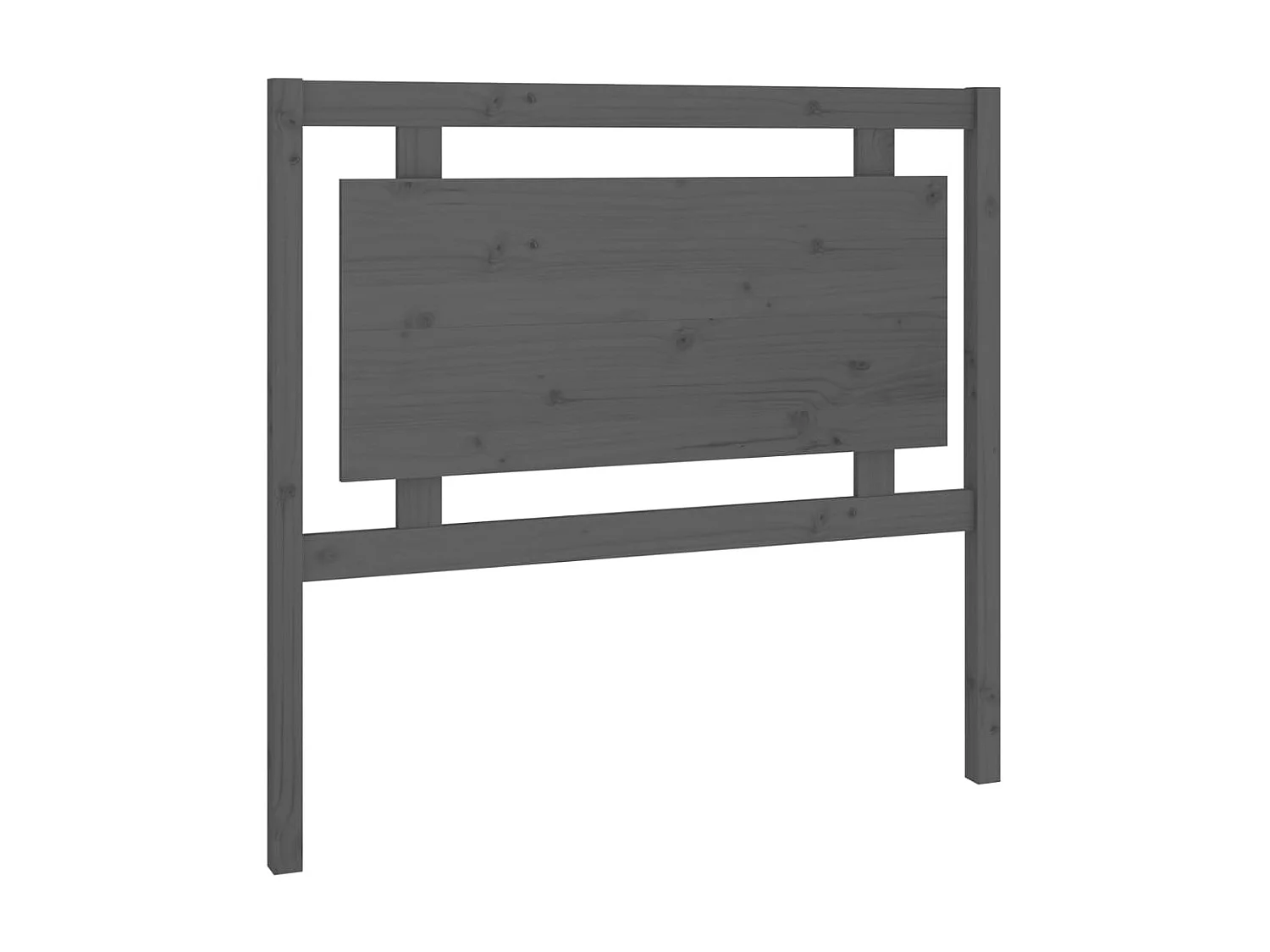 Cabeceira Cinza 105,5x4x100 cm Madeira maciça de pinho