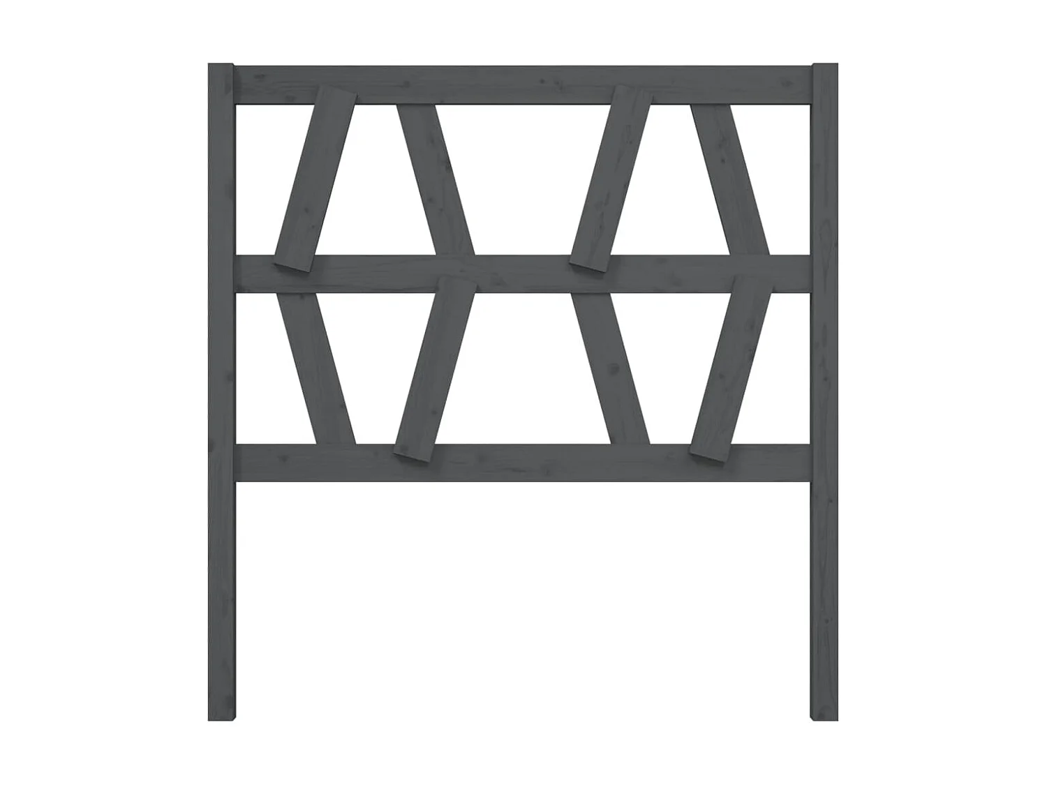 Tête de lit Gris 81x4x100 cm Bois massif de pin