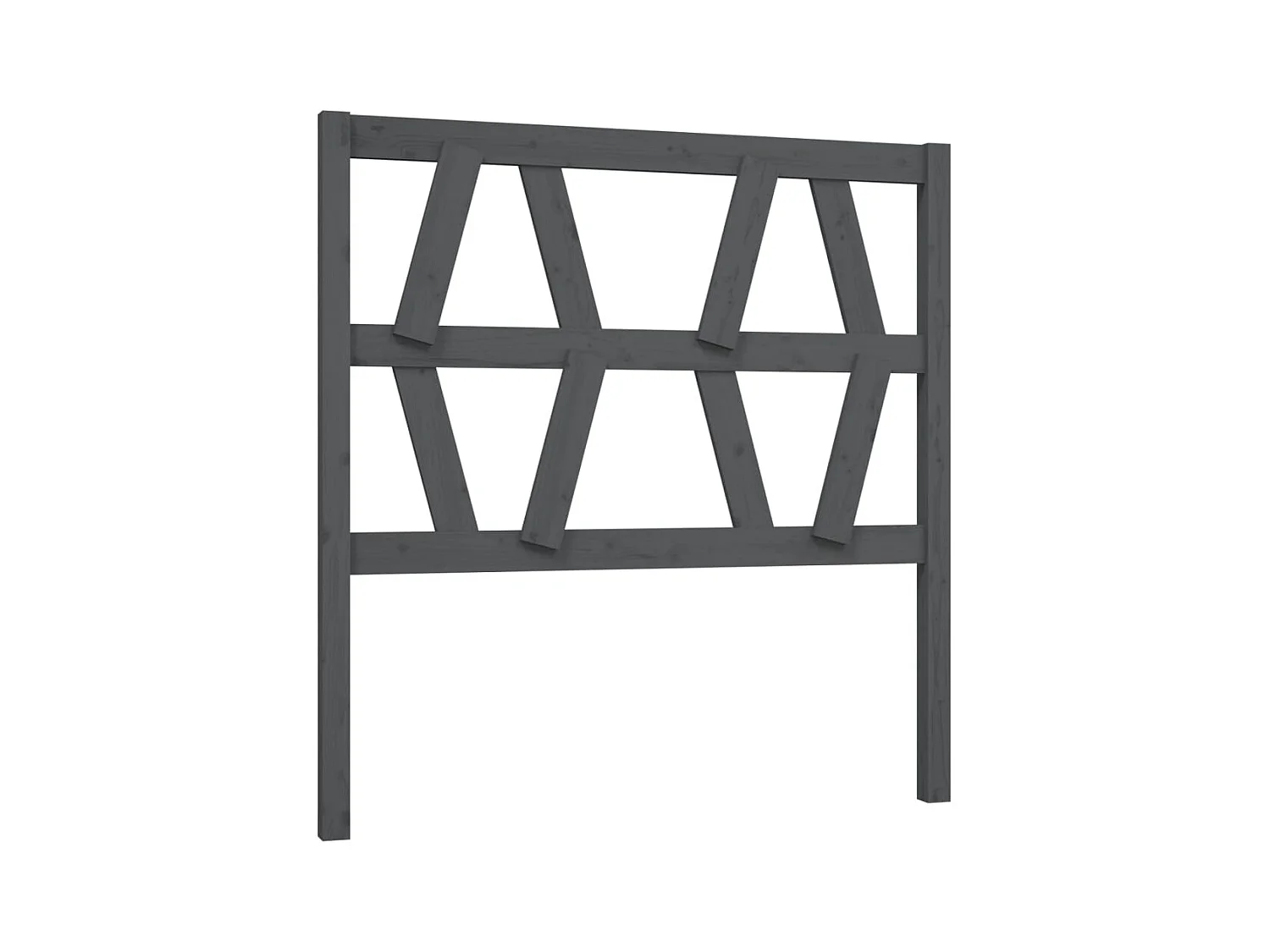 Kopfteil Grau 81x4x100 cm Massives Kiefernholz